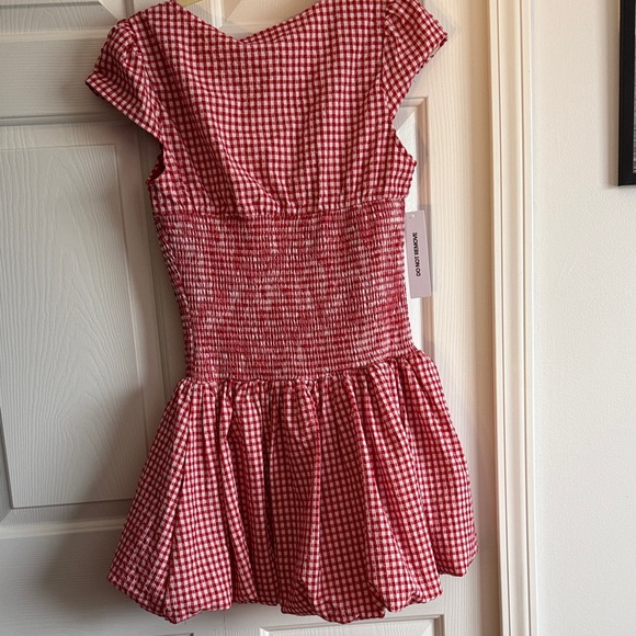 NWT Size 8 Princess Polly ladybug Red Gingham Dress - Picture 4 of 4